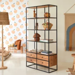 Agra - Bibliothèque Enfant En Acacia Massif Et Métal 13 Agra - Bibliothèque Enfant En Acacia Massif Et Métal -Homezia Soldes Boutique 1200 1200 agra bibliotheque enfant en acacia massif et metal 3