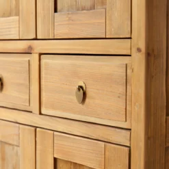 Yuki - Armoire De Rangement En Pin Massif Recyclé Naturel -Homezia Soldes Boutique 1200 1200 armoire de rangement en pin massif recycle yuki naturel 6