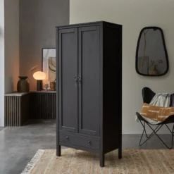 Thaki Black - Armoire En Pin Massif -Homezia Soldes Boutique 1200 1200 armoire en pin thaki black 3