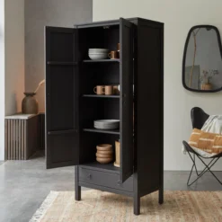 Thaki Black - Armoire En Pin Massif -Homezia Soldes Boutique 1200 1200 armoire en pin thaki black 4