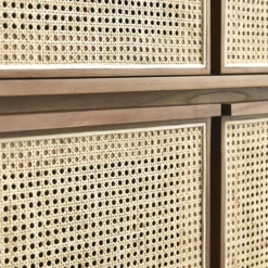 Roots - Armoire En Teck Massif Recyclé Et Cannage -Homezia Soldes Boutique 1200 1200 armoire en teck massif et cannage roots 5