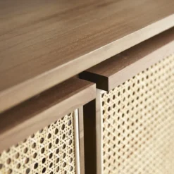 Roots - Armoire En Teck Massif Recyclé Et Cannage -Homezia Soldes Boutique 1200 1200 armoire en teck massif et cannage roots 9