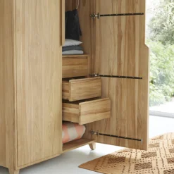 Greta - Armoire En Teck Massif -Homezia Soldes Boutique 1200 1200 armoire en teck massif greta 3