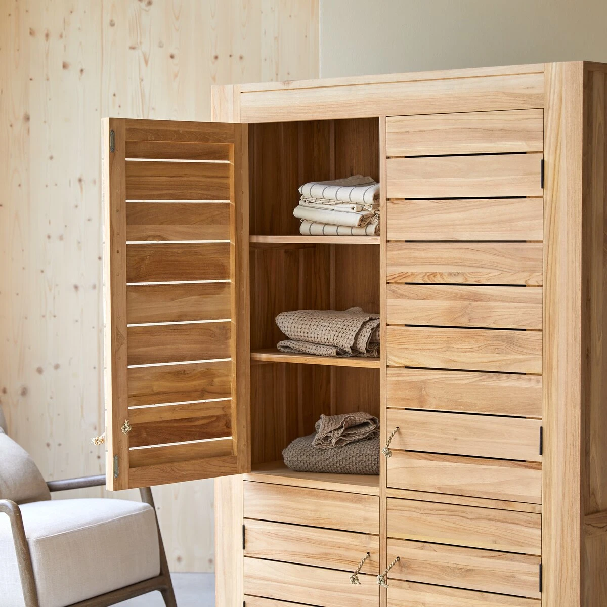 Minimalys - Armoire En Teck Massif 7 Minimalys - Armoire En Teck Massif – Image 7