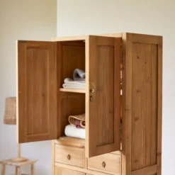 Yuki - Armoire Enfant En Pin Massif Recyclé Naturel 8 Yuki - Armoire Enfant En Pin Massif Recyclé Naturel -Homezia Soldes Boutique 1200 1200 armoire enfant en pin massif recycle yuki naturel 3