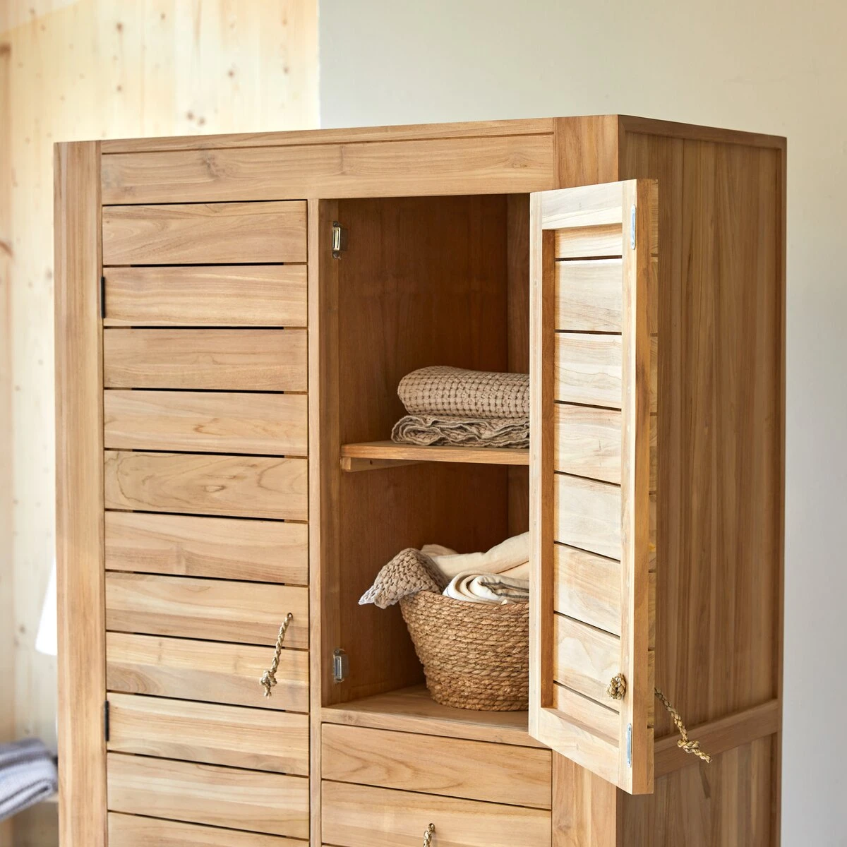 Minimalys - Armoire Penderie En Teck Massif 6 Minimalys - Armoire Penderie En Teck Massif – Image 6