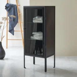 Lison - Armoire Vitrée En Métal -Homezia Soldes Boutique 1200 1200 armoire vitree en metal lison 3