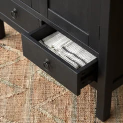 Thaki Black - Bahut En Pin Massif 80 Cm -Homezia Soldes Boutique 1200 1200 bahut en pin thaki black 80 cm 4