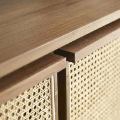 Roots - Bahut En Teck Massif Recyclé Et Cannage 105 Cm -Homezia Soldes Boutique 1200 1200 bahut en teck massif et cannage roots 105 cm 5