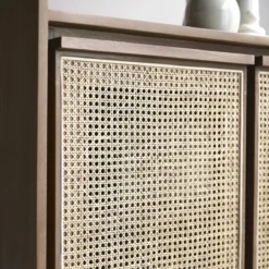 Roots - Bahut En Teck Massif Recyclé Et Cannage 105 Cm -Homezia Soldes Boutique 1200 1200 bahut en teck massif et cannage roots 105 cm 6