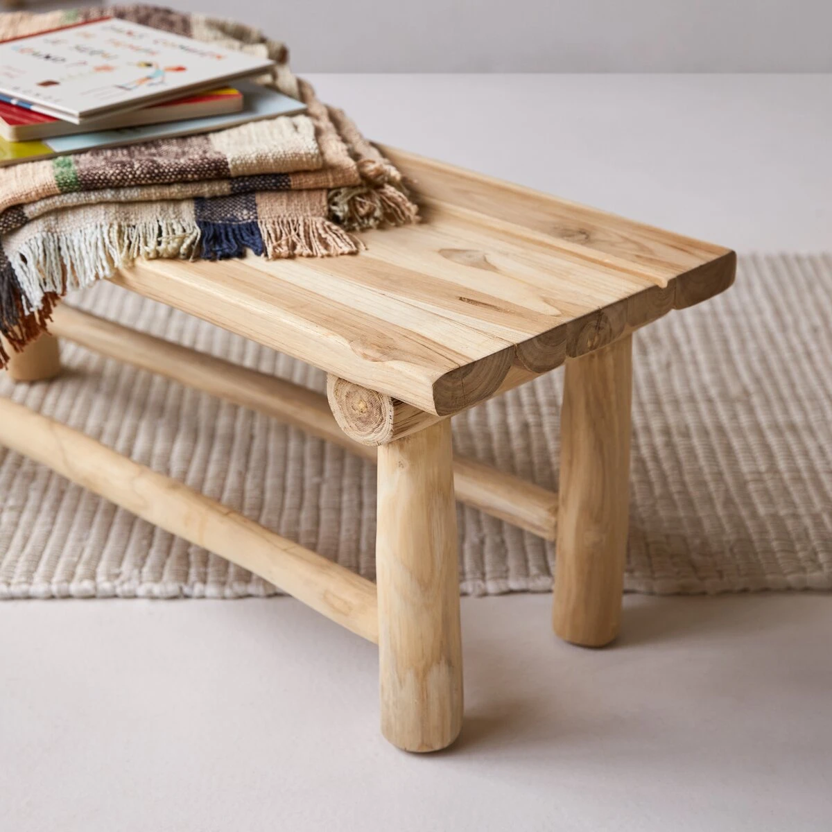 Kilim - Banc Déco Enfant En Teck Massif 6 Kilim - Banc Déco Enfant En Teck Massif – Image 6