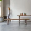 Harper - Banc En Teck Massif Et Aluminium
