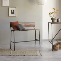 Talia - Banc Haut En Palissandre Massif Et Métal -Homezia Soldes Boutique 1200 1200 banc haut en palissandre massif et metal talia 3
