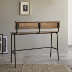 Talia - Banc Haut En Palissandre Massif Et Métal -Homezia Soldes Boutique 1200 1200 banc haut en palissandre massif et metal talia 4