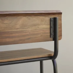 Talia - Banc Haut En Palissandre Massif Et Métal -Homezia Soldes Boutique 1200 1200 banc haut en palissandre massif et metal talia 6