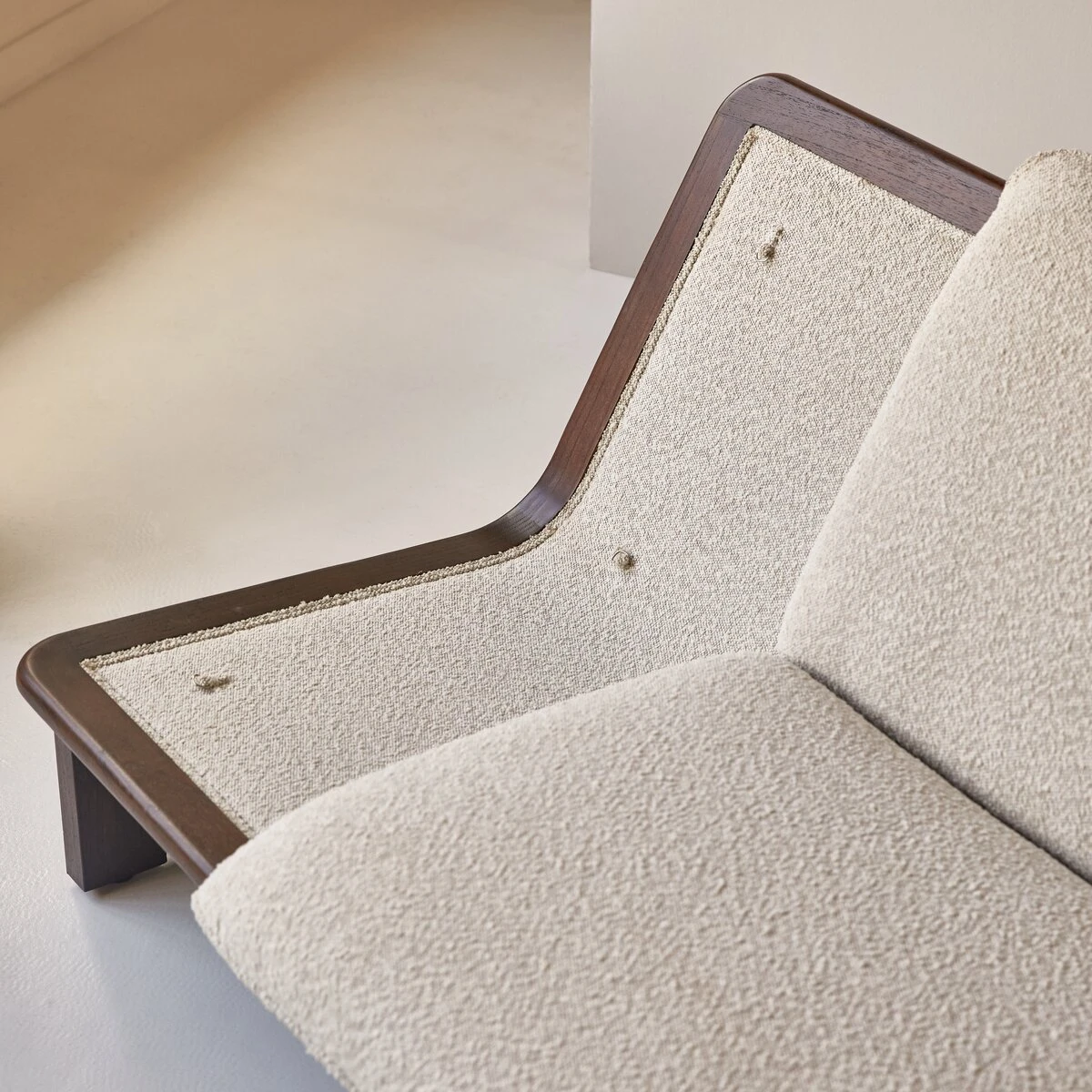 Folk - Banquette En Mindi Massif Et Tissu écru 2 Places 7 Folk - Banquette En Mindi Massif Et Tissu écru 2 Places – Image 7