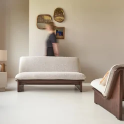 Folk - Banquette En Mindi Massif Et Tissu écru 2 Places 17 Folk - Banquette En Mindi Massif Et Tissu écru 2 Places -Homezia Soldes Boutique 1200 1200 banquette en mindi massif et tissu ecru 2 places folk 8