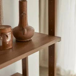 Wall - Bibliothèque Double En Teck Massif Recyclé -Homezia Soldes Boutique 1200 1200 bibliotheque double en teck massif wall 5