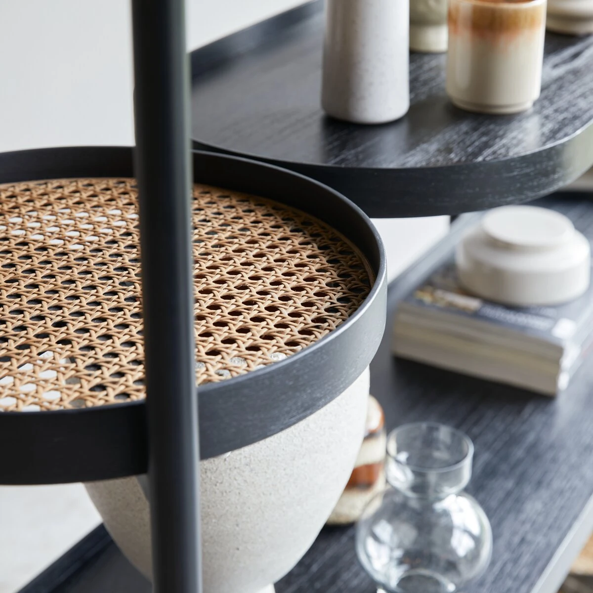 Alix - Bibliothèque En Mindi Et Cannage 3 Alix - Bibliothèque En Mindi Et Cannage – Image 3