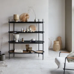 Alix - Bibliothèque En Mindi Et Cannage