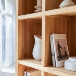 Coffee Tek - Bibliothèque En Teck Massif -Homezia Soldes Boutique 1200 1200 bibliotheque en teck massif coffee tek 4