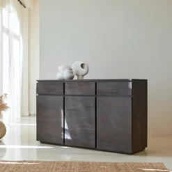 Eva - Buffet En Acajou Massif 150 Cm 9 Eva - Buffet En Acajou Massif 150 Cm -Homezia Soldes Boutique 1200 1200 buffet en acajou massif eva 150 cm 3