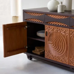 Frida - Buffet En Acajou Massif 180 Cm -Homezia Soldes Boutique 1200 1200 buffet en acajou massif frida 180 cm 2