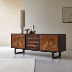 Frida - Buffet En Acajou Massif 205 Cm -Homezia Soldes Boutique 1200 1200 buffet en acajou massif frida 205 cm 4