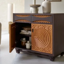 Frida - Buffet En Acajou Massif 93 Cm -Homezia Soldes Boutique 1200 1200 buffet en acajou massif frida 93 cm 2