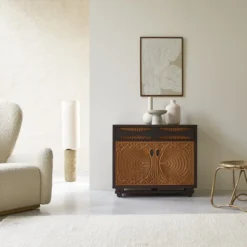 Frida - Buffet En Acajou Massif 93 Cm