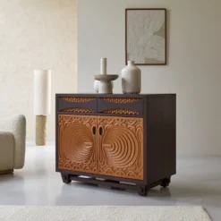 Frida - Buffet En Acajou Massif 93 Cm -Homezia Soldes Boutique 1200 1200 buffet en acajou massif frida 93 cm 4