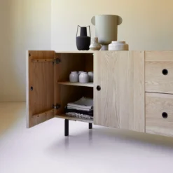 Jeanne - Buffet En Chêne Massif 150 Cm -Homezia Soldes Boutique 1200 1200 buffet en chene massif jeanne 150 cm 2