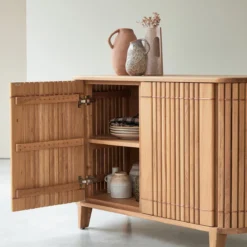 Koppar - Buffet En Chêne Massif 115 Cm -Homezia Soldes Boutique 1200 1200 buffet en chene massif koppar 115 cm 2