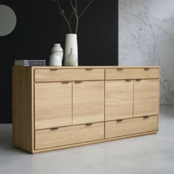 Senson - Buffet En Chêne Massif 200 Cm -Homezia Soldes Boutique 1200 1200 buffet en chene massif senson 200 cm 3