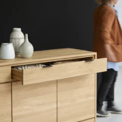 Senson - Buffet En Chêne Massif 200 Cm -Homezia Soldes Boutique 1200 1200 buffet en chene massif senson 200 cm 4