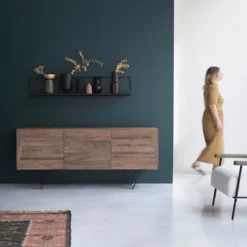 Metric - Buffet En Noyer Massif 175 Cm