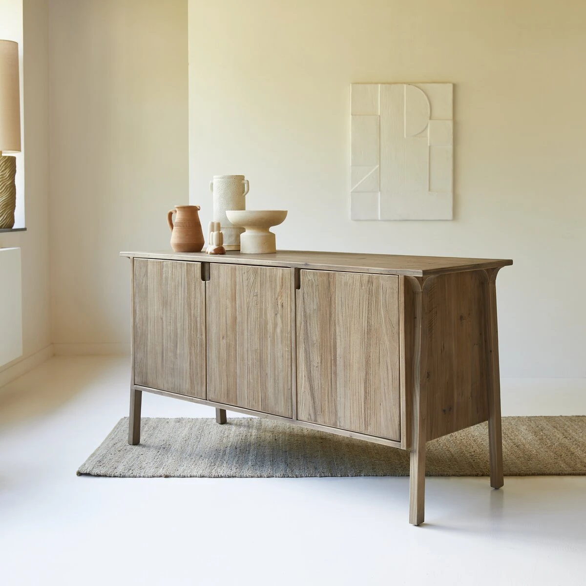 Hazel - Buffet En Pin Et Orme Massifs Recyclés 155 Cm 4 Hazel - Buffet En Pin Et Orme Massifs Recyclés 155 Cm – Image 4