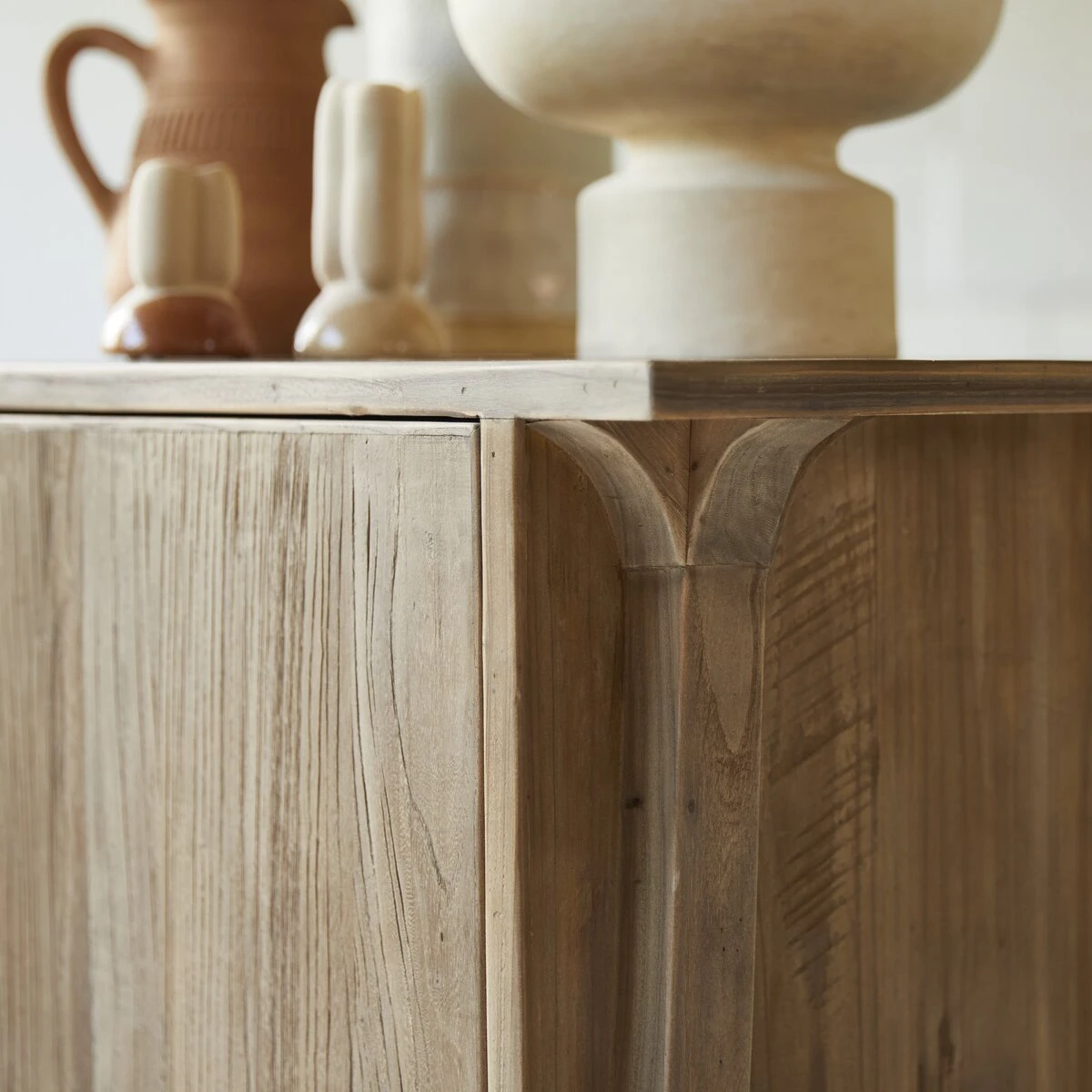 Hazel - Buffet En Pin Et Orme Massifs Recyclés 155 Cm 5 Hazel - Buffet En Pin Et Orme Massifs Recyclés 155 Cm – Image 5