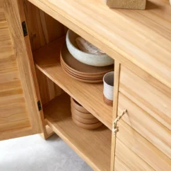 Minimalys - Buffet En Teck Massif 170 Cm 9 Minimalys - Buffet En Teck Massif 170 Cm -Homezia Soldes Boutique 1200 1200 buffet en teck massif minimalys 170 cm 4