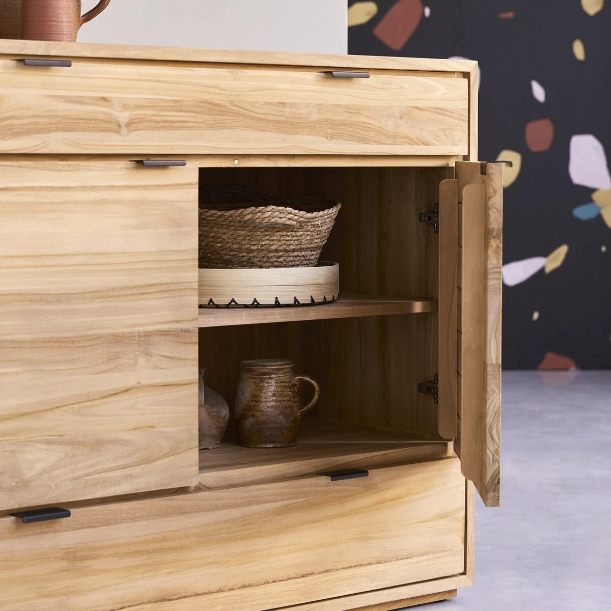 Senson - Buffet En Teck Massif 120 Cm 5 Senson - Buffet En Teck Massif 120 Cm – Image 5