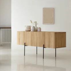 Honorine - Buffet Haut En Teck Massif 165 Cm -Homezia Soldes Boutique 1200 1200 buffet haut en teck massif honorine 165 cm 3