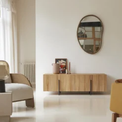 Honorine - Buffet Haut En Teck Massif 165 Cm -Homezia Soldes Boutique 1200 1200 buffet haut en teck massif honorine 165 cm 4