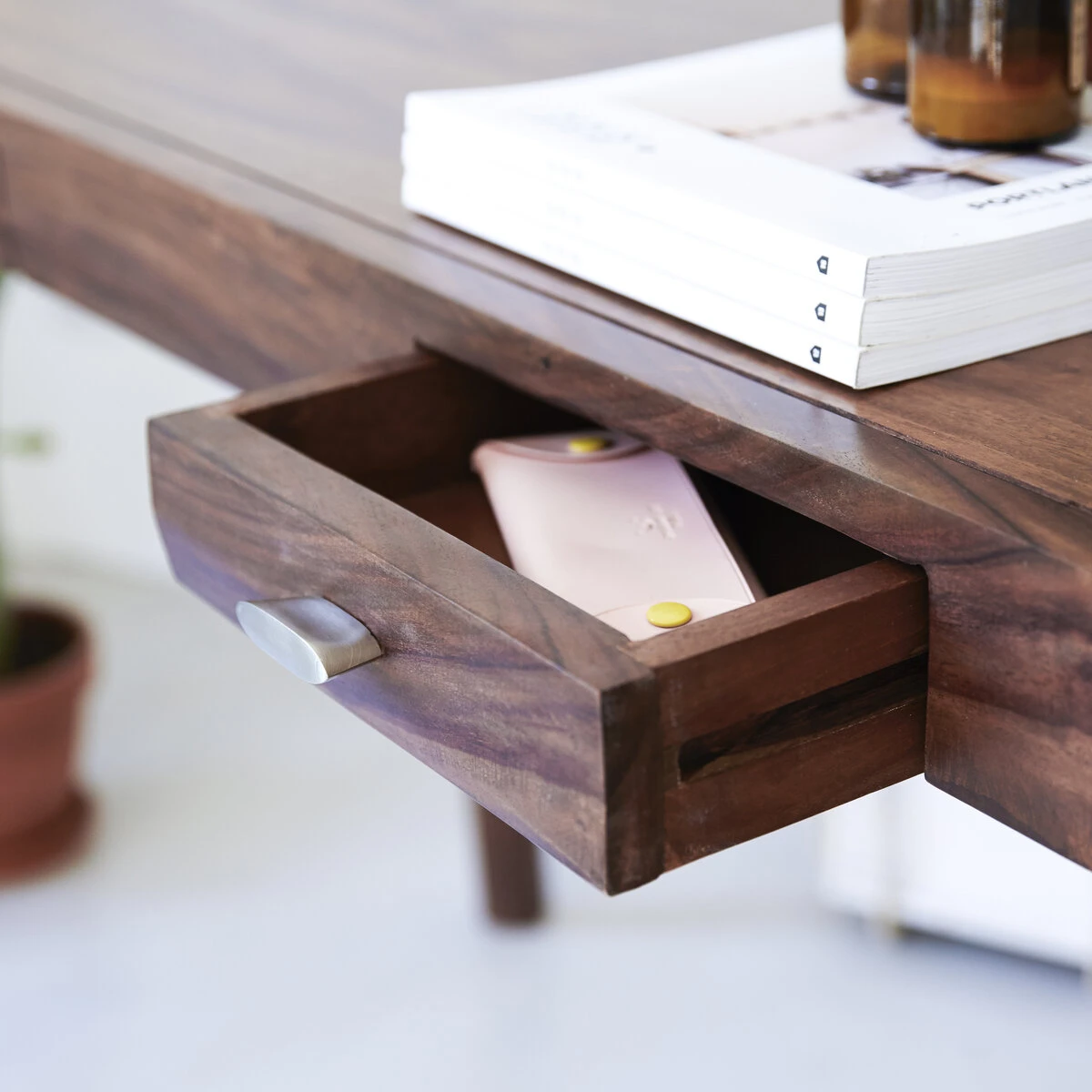 Luna - Bureau En Palissandre Massif 7 Luna - Bureau En Palissandre Massif – Image 7