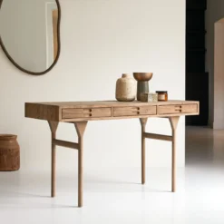 Kim - Bureau En Pin Et Orme Recyclés -Homezia Soldes Boutique 1200 1200 bureau en pin et orme recycles kim 3