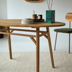 Elena - Bureau Ovale En Teck Massif Recyclé 8 Elena - Bureau Ovale En Teck Massif Recyclé -Homezia Soldes Boutique 1200 1200 bureau ovale en teck massif recycle elena 2