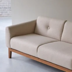 Bjorn - Canapé En Chêne Massif Et Tissu écru 2 Places -Homezia Soldes Boutique 1200 1200 canape bjorn en chene massif et tissu ecru 2 places 2