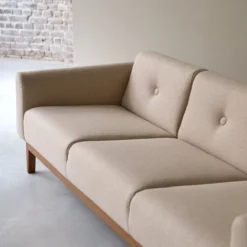 Bjorn - Canapé En Chêne Massif Et Tissu écru 3 Places -Homezia Soldes Boutique 1200 1200 canape bjorn en chene massif et tissu ecru 3 places 4