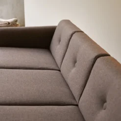 Bjorn - Canapé En Chêne Massif Et Tissu Marron 3 Places -Homezia Soldes Boutique 1200 1200 canape bjorn en chene massif et tissu marron 3 places 5