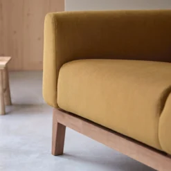 Bjorn - Canapé En Chêne Massif Et Tissu Moutarde 3 Places -Homezia Soldes Boutique 1200 1200 canape bjorn en chene massif et tissu moutarde 3 places 2