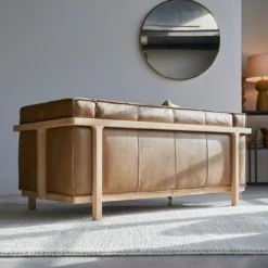 Cobbelwood - Canapé En Chêne Massif Et Cuir Cheyenne , 2 Places -Homezia Soldes Boutique 1200 1200 canape cobbelwood en chene massif et cuir cheyenne 5